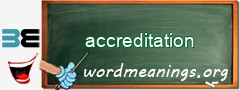 WordMeaning blackboard for accreditation